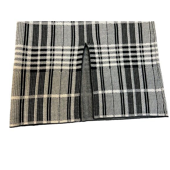 Alice + Olivia Classics Hana Sheath Dress B & W Check Mock Neck Sleeveless SZ M - Picture 9 of 16